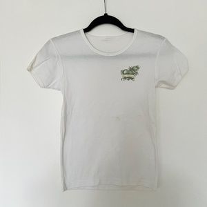 Erin Featherson White Heart with Rose Graphic T-shirt